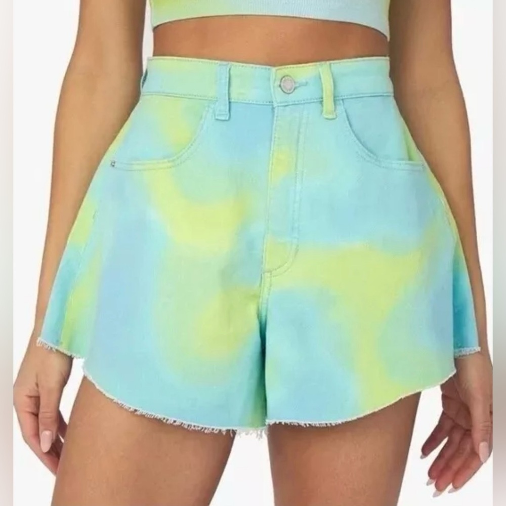 NWT WeWoreWhat Bell Flare Tye Dye Short